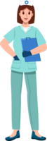 infirmière . personnage de dessin animé . png