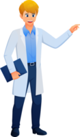 Arzt oder Wissenschaftler. Zeichentrickfigur . png