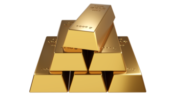 Gold Bullion, Fine Gold bars, gold treasury. banking, business, investment, and exchange rates, Gold market. poster design and infographics with transparent backgrounds. 3D illustration png