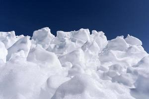 detalle de nieve fresca de cerca foto