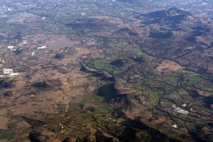 Mexico guadalajara fields and volcanos aerial view panorama landscape photo