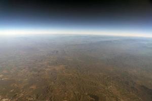 Mexico guadalajara fields and volcanos aerial view panorama landscape photo