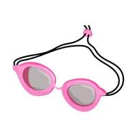 swimmer pool goggles cartoon vector illustration