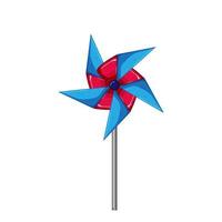 windmill pinwheel toy cartoon vector illustration