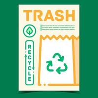 Trash Recycle Promotional Marketing Banner Vector