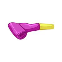 fun party whistle cartoon vector illustration