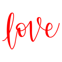 Love Calligraphy Lettering on Transparent Background png