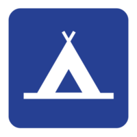 Camping Sign Symbol on Transparent Background png