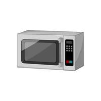 electrical microwave oven cartoon vector illustration