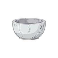 decoration marble bowl cartoon vector illustration