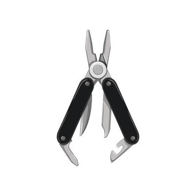 pocket knife tool cartoon vector illustration