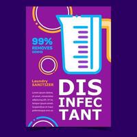 Disinfectant Creative Advertising Poster Vector