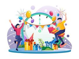 Celebrate New Year Illustration vector