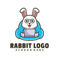 Cute Rabbit Logo Template vector