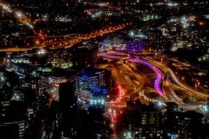 Auckland Night view aerial panorama photo