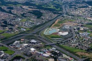 Aucland airport highway aerial view photo