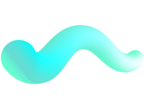 3D-Squiggle-Cyan-Mischungsillustration png