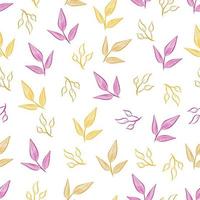 Leaves and branches repeat pattern. Floral pattern design. Botanical tile. Good for prints, wrappings, textiles and fabrics. vector