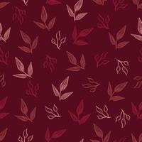 Leaves and branches repeat pattern. Floral pattern design. Botanical tile. Good for prints, wrappings, textiles and fabrics. vector