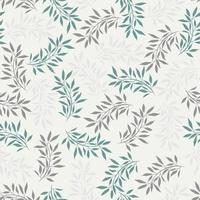 Leaves and branches repeat pattern. Floral pattern design. Botanical tile. Good for prints, wrappings, textiles and fabrics. vector