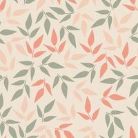 Leaves and branches repeat pattern. Floral pattern design. Botanical tile. Good for prints, wrappings, textiles and fabrics. vector