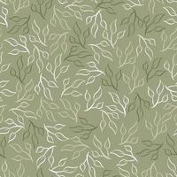 Leaves and branches repeat pattern. Floral pattern design. Botanical tile. Good for prints, wrappings, textiles and fabrics. vector