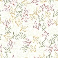 Leaves and branches repeat pattern. Floral pattern design. Botanical tile. Good for prints, wrappings, textiles and fabrics. vector