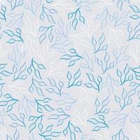 Leaves and branches repeat pattern. Floral pattern design. Botanical tile. Good for prints, wrappings, textiles and fabrics. vector