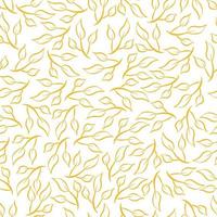 Leaves and branches repeat pattern. Floral pattern design. Botanical tile. Good for prints, wrappings, textiles and fabrics. vector