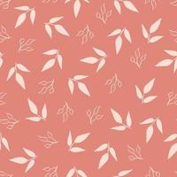 Leaves and branches repeat pattern. Floral pattern design. Botanical tile. Good for prints, wrappings, textiles and fabrics. vector