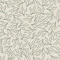 Leaves and branches repeat pattern. Floral pattern design. Botanical tile. Good for prints, wrappings, textiles and fabrics. vector