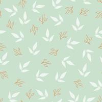 Leaves and branches repeat pattern. Floral pattern design. Botanical tile. Good for prints, wrappings, textiles and fabrics. vector