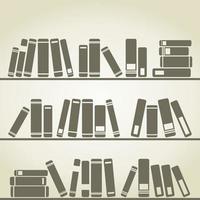 Set of icons of books. A vector illustration