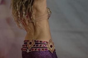 Oriental belly dancer beutiful move photo