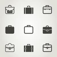 Set of icons of bags. A vector illustration