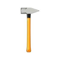 hardware hammer tool cartoon vector illustration