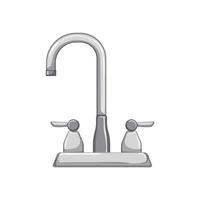 pipe faucet water cartoon vector illustration