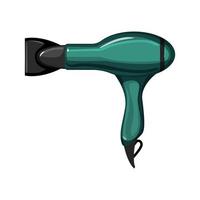 girl hair dryer cartoon vector illustration