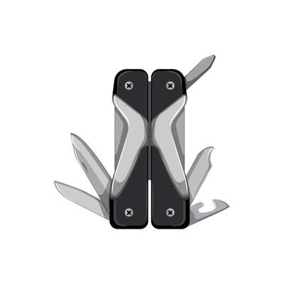 opener knife tool cartoon vector illustration