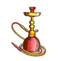 hookah lounge cafe relajarse equipo vintage vector