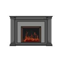 fire fireplace cartoon vector illustration