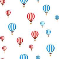 Air Balloons Flying Cartoon Vector Seamless Pattern