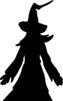 black and white of witch shape vector