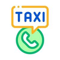 llamada de taxi servicio telefónico icono de taxi en línea ilustración vectorial vector