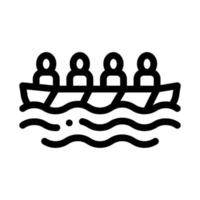 Academic Rowing Canoeing Icon Vector Illustration