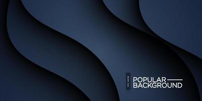 Luxury wave abstract background with dark grey and black gradient color on background. Eps10 Illustration vector