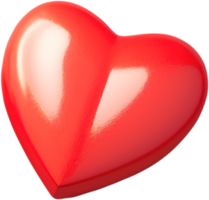 illustration 3d d'un symbole de coeur brillant d'amour et de romance png