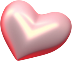 3D Heart Illustration Expressing Emotion of Love png