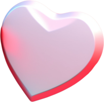 Symbole d'illustration de coeur 3d de l'amour et de la romance png