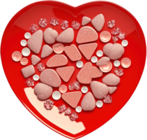 Romantic 3D Heart Illustration png